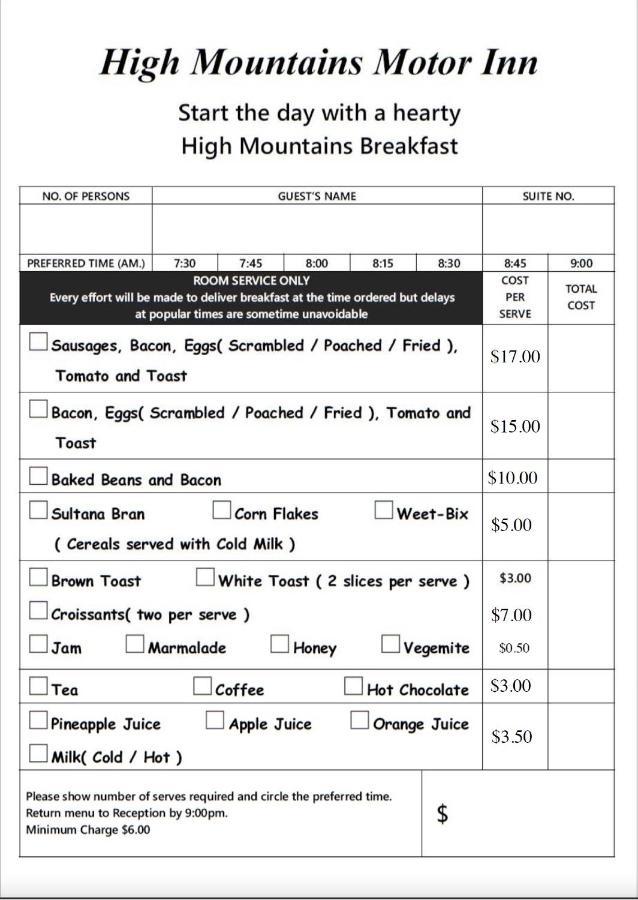 High Mountains Motor Inn Blackheath Eksteriør billede